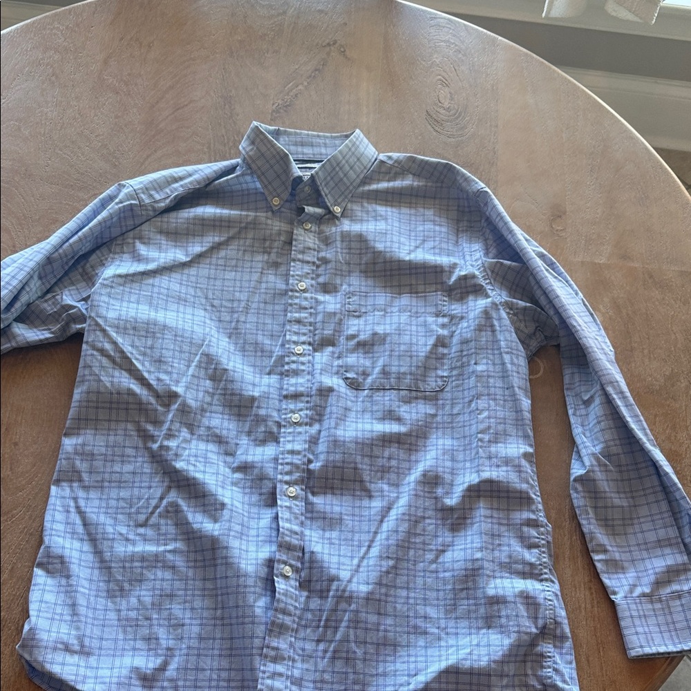 Jos. A. Bank Light Blue Checkered Shirt